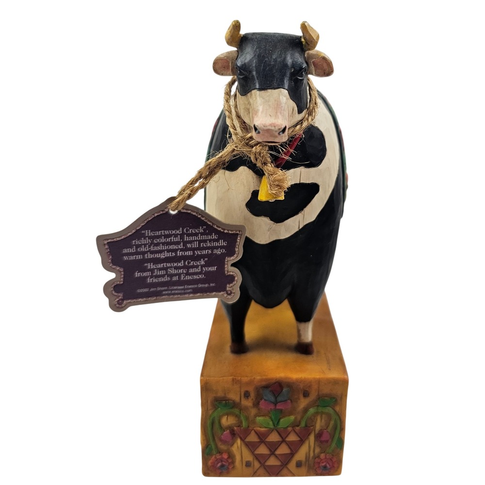 Jim Shore Heartwood Creek A Grand Tradition Cow Figurine 117143 Enesco 2003 - Picture 2 of 9